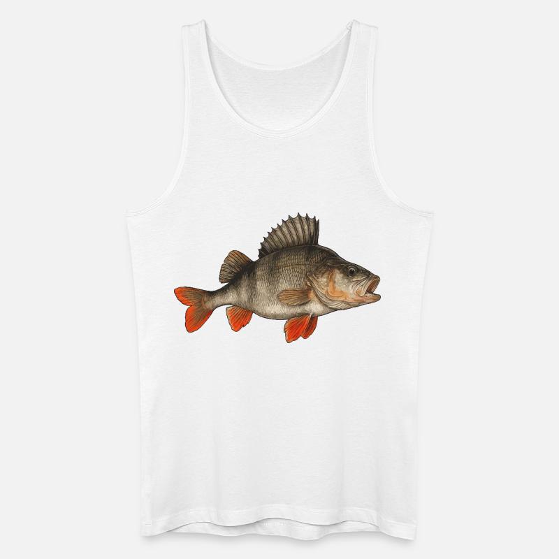 Barsch Flussbarsch Barschangeln Barsche Barsch - Männer Bio Tank Top - Weiß
