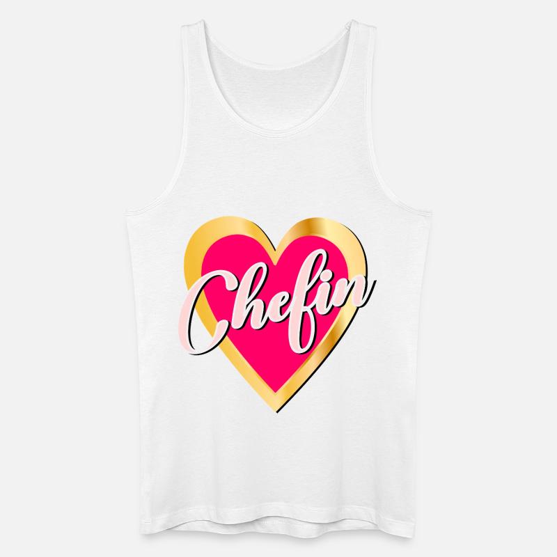 CHEFIN VORGESETZTE - Männer Bio Tank Top - Weiß