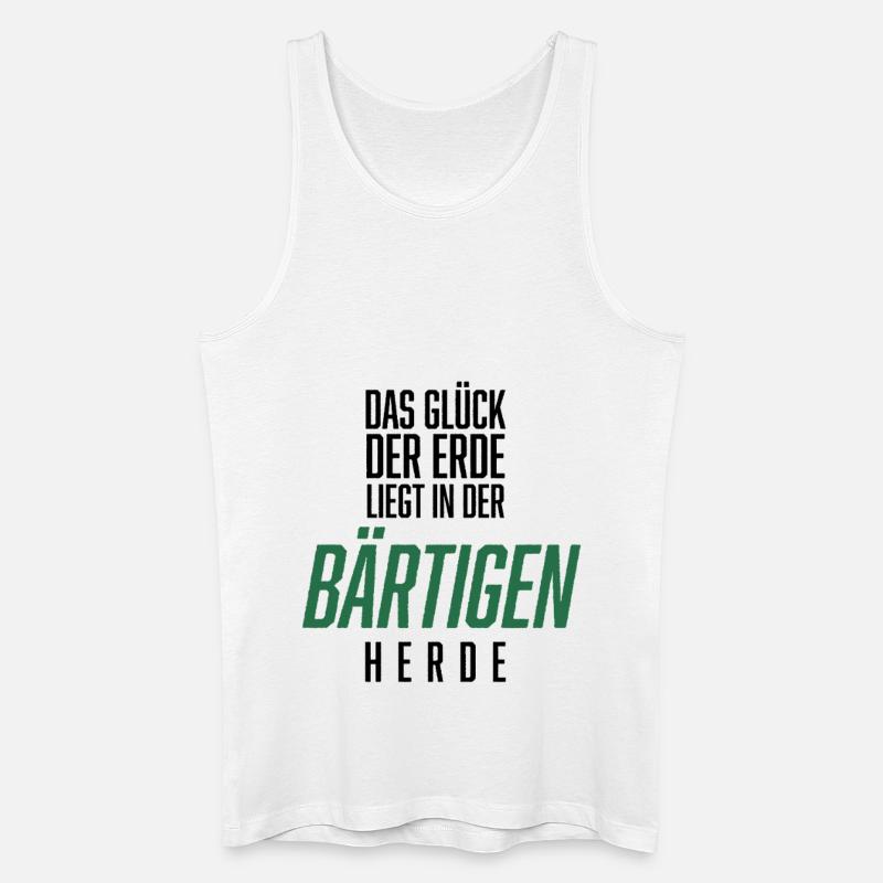 Bart, Bartträger, Lustiger Spruch, Bärtige Herde - Männer Bio Tank Top - Weiß