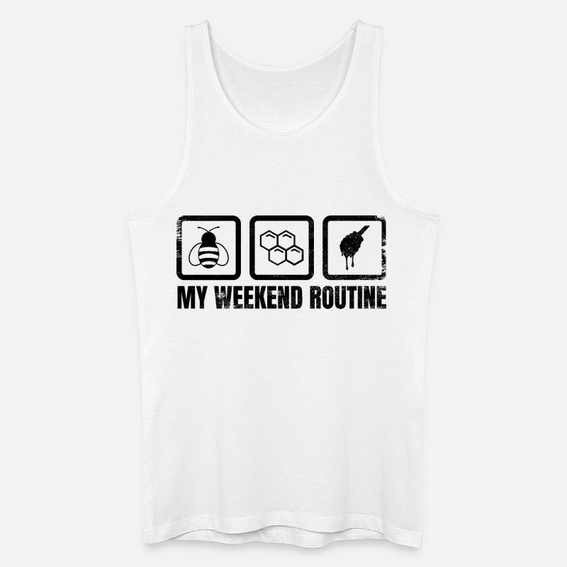 Imker Routine - Männer Bio Tank Top - Weiß