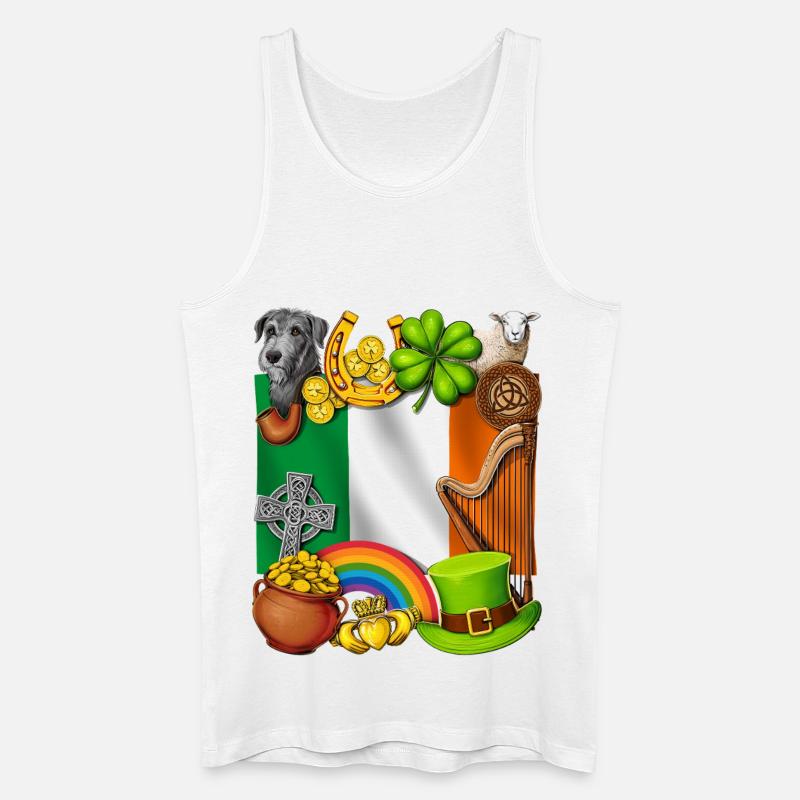 Irisches Erbe - Männer Bio Tank Top - Weiß