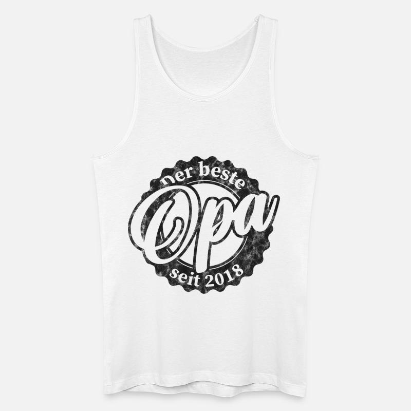 Der Beste Opa seit 2018 - Männer Bio Tank Top - Weiß