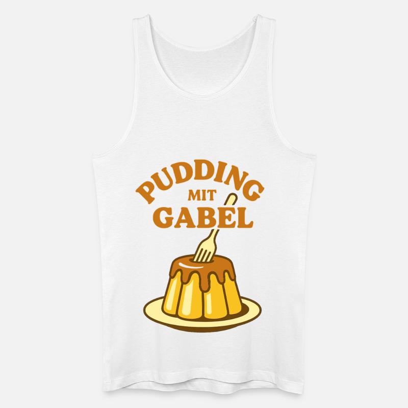 Pudding mit Gabel - Männer Bio Tank Top - Weiß