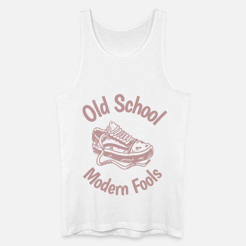 Old School Sneaker Logo Fools - Männer Bio Tank Top - Weiß