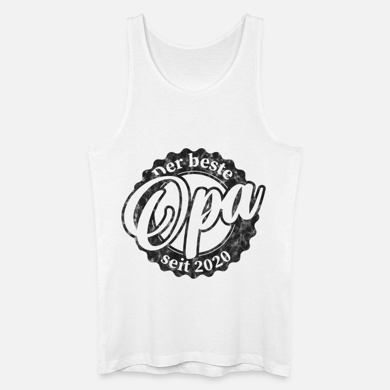 Der Beste Opa seit 2020 - Männer Bio Tank Top - Weiß