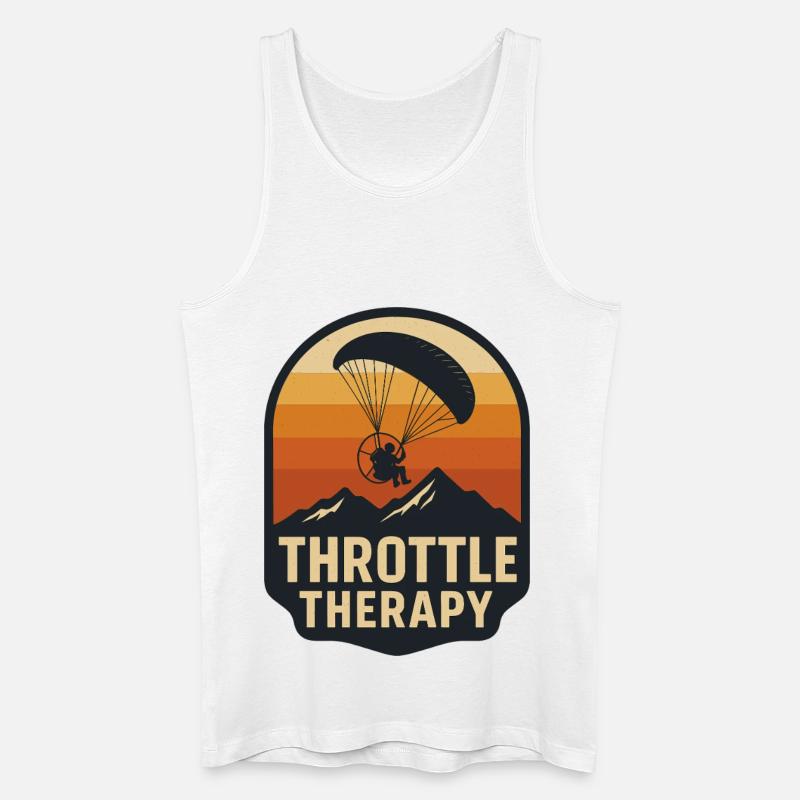 Throttle Therapy Abenteuer Paragliding - Männer Bio Tank Top - Weiß