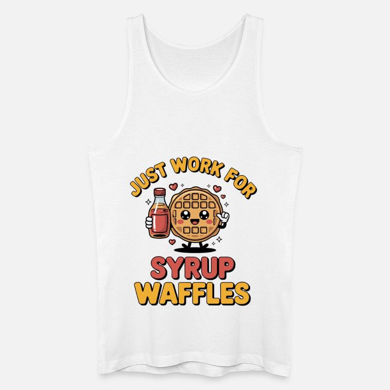 Belgische Waffeln Geschenkidee Design - Männer Bio Tank Top - Weiß