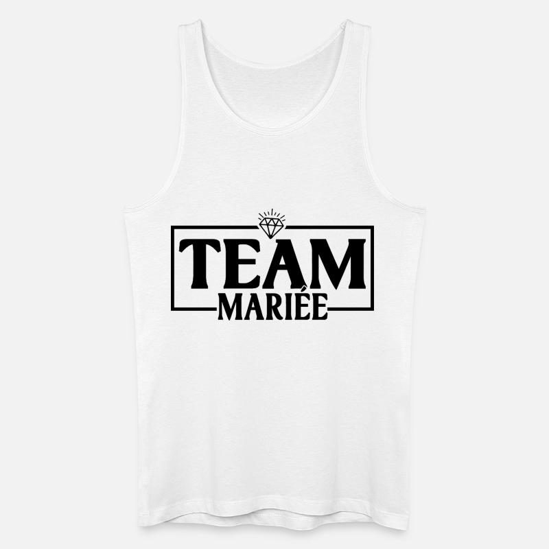 Team Braut gestaltet eleganten Junggesellenabschied - Männer Bio Tank Top - Weiß