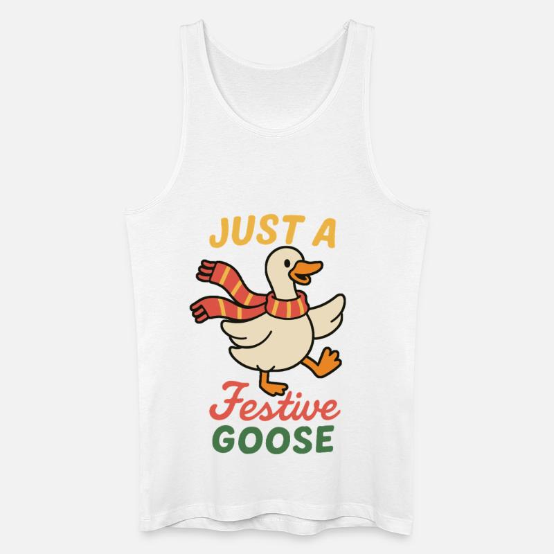 Weihnachtsgans Nur eine festliche Gans - Männer Bio Tank Top - Weiß