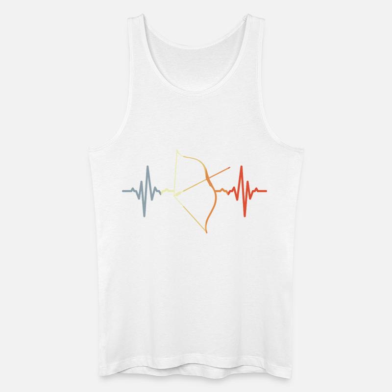 Kompositbogen Kardiogramm - Männer Bio Tank Top - Weiß
