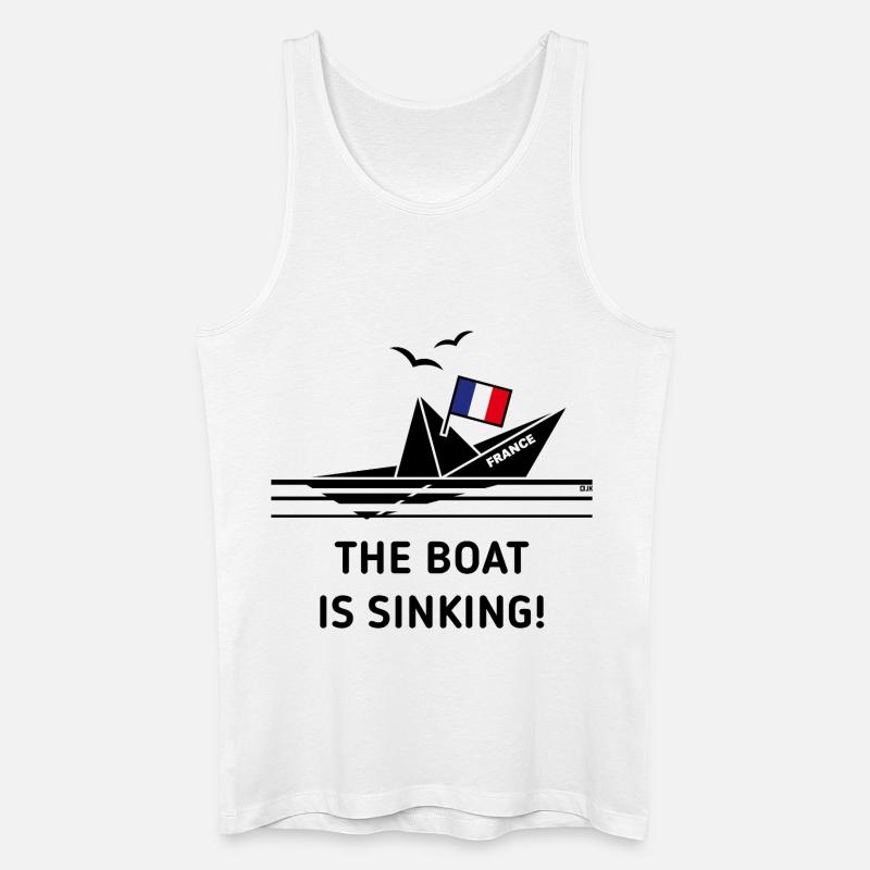 Das Boot sinkt! (Frankreich / POS) - Männer Bio Tank Top - Weiß