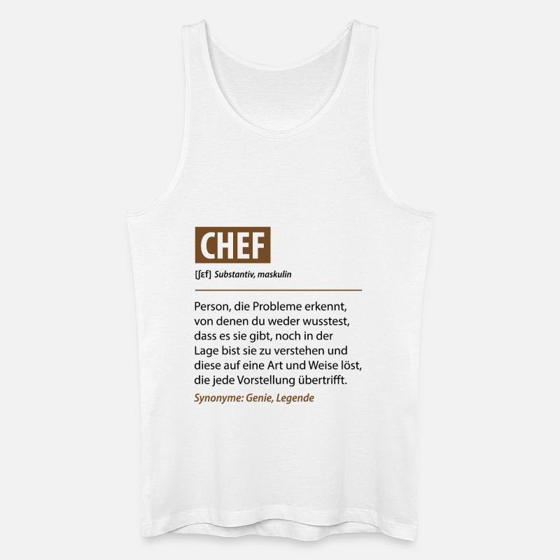 Lustige Chef Definition Manager Büro Geschenk - Männer Bio Tank Top - Weiß