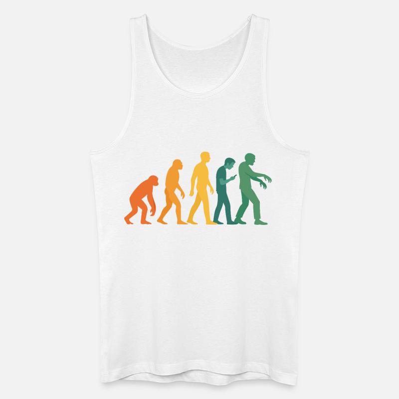 Evolution Silhouette Gradient - Men’s Organic Tank Top - white