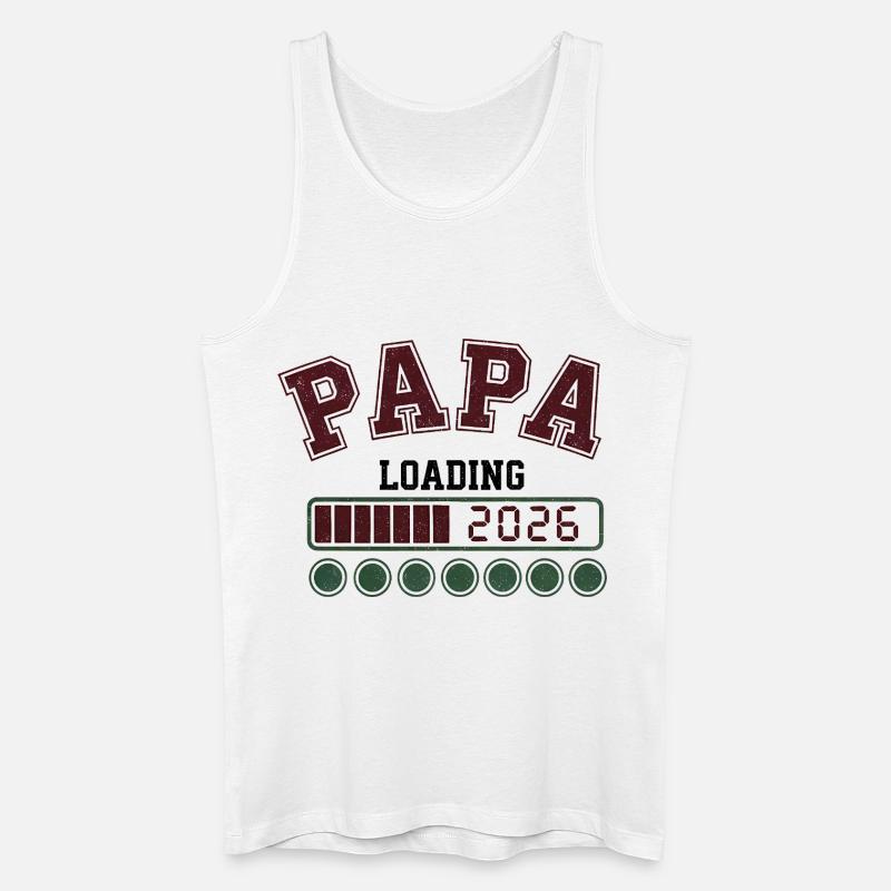 Papa 2026 Loading - Männer Bio Tank Top - Weiß