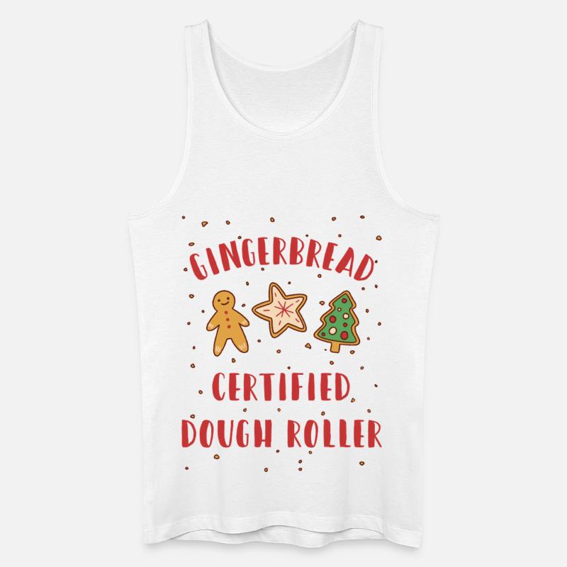 Gingerbread - Certified Dough Roller - Weihnachten - Männer Bio Tank Top - Weiß