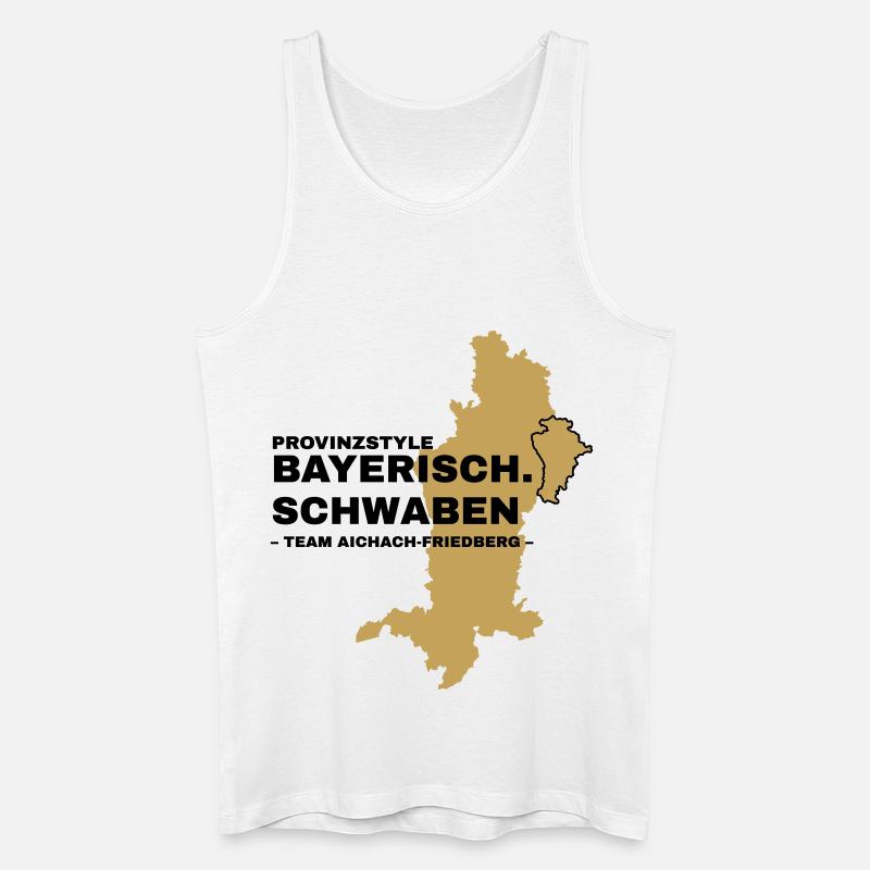 Schwaben | AICHACH-FRIEDBERG - Männer Bio Tank Top - Weiß