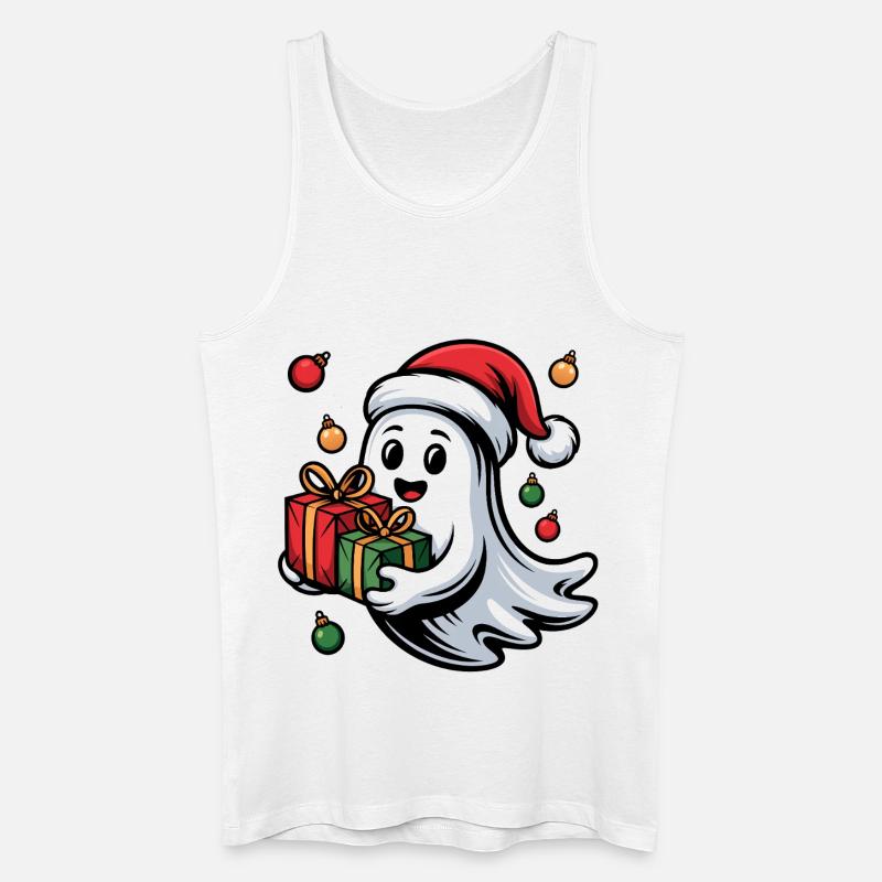 Weihnachtsgeist mit Geschenken - Männer Bio Tank Top - Weiß