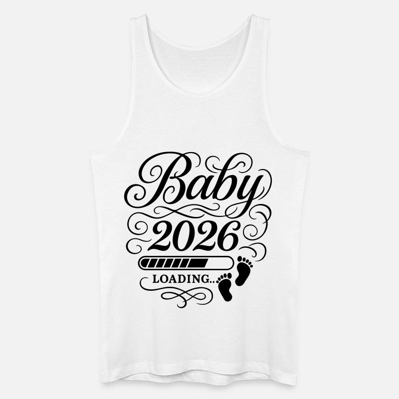 Baby 2026 Loading - Männer Bio Tank Top - Weiß