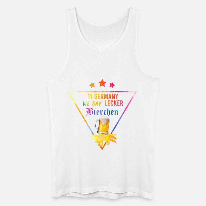 In_Germany_we_say_Lecker_Bierchen_- - Männer Bio Tank Top - Weiß
