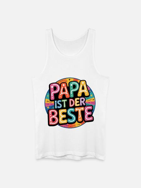 DAD IS THE BEST - Men’s Organic Tank Top - white