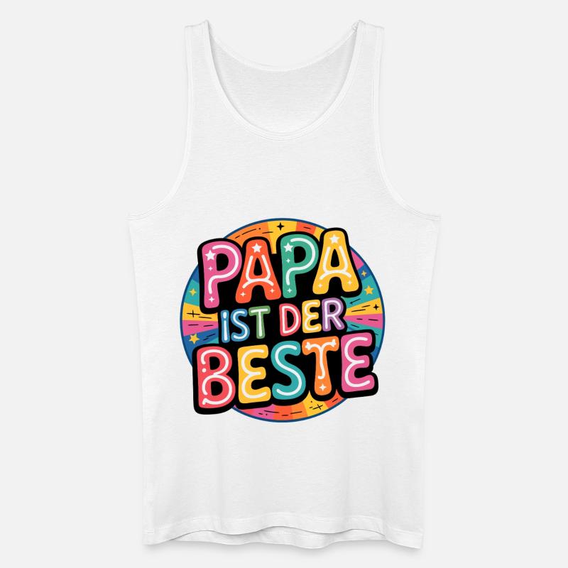 Papa ist der Beste - Männer Bio Tank Top - Weiß