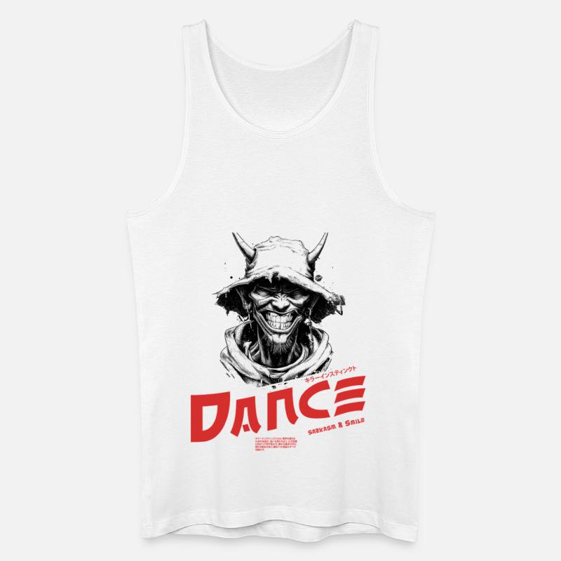 Rotes Dance Logo Energie - Männer Bio Tank Top - Weiß