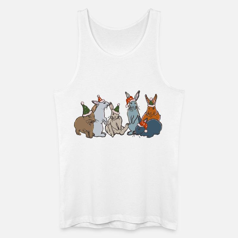 WEIHNACHTSHASEN - Männer Bio Tank Top - Weiß