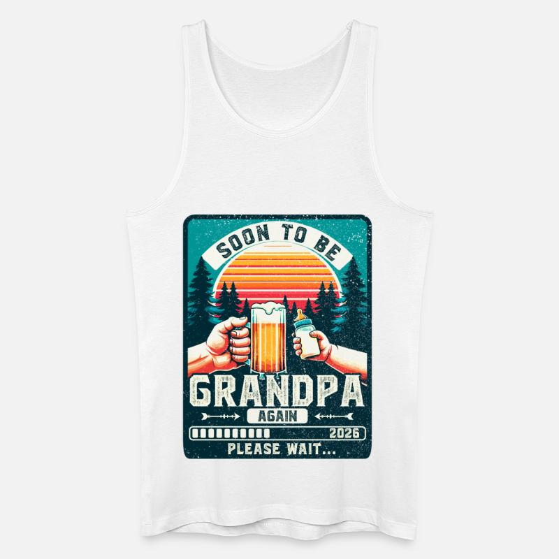 Werdender Opa loading zukünftiger Großvater 2026 - Männer Bio Tank Top - Weiß