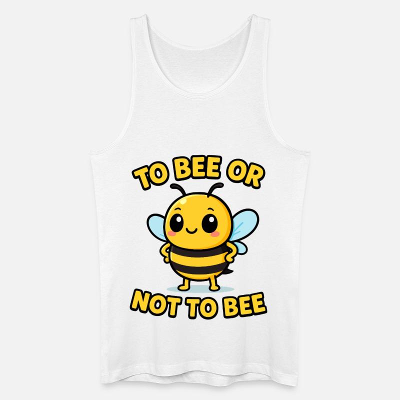 Biene oder nicht Biene - Männer Bio Tank Top - Weiß
