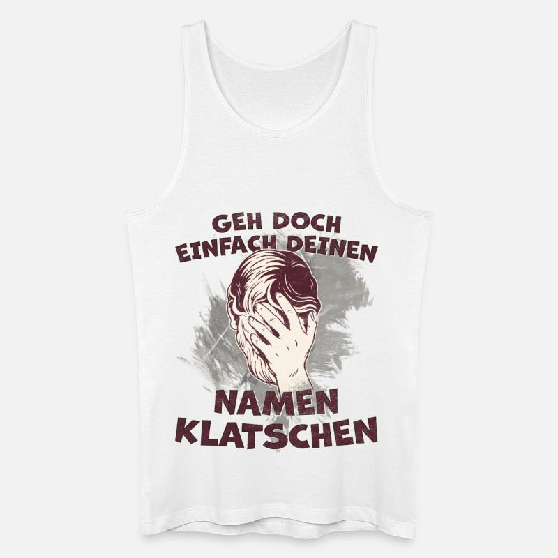 Namen Klatschen Spruch Facepalm - Männer Bio Tank Top - Weiß