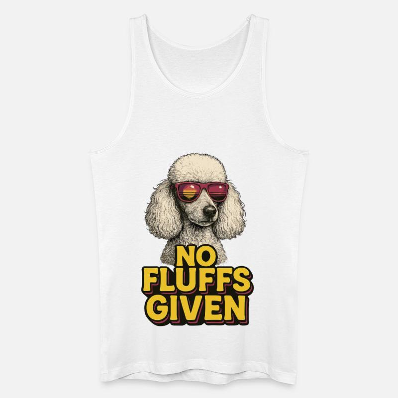 No Fluffs Given Pudel Cool - Männer Bio Tank Top - Weiß