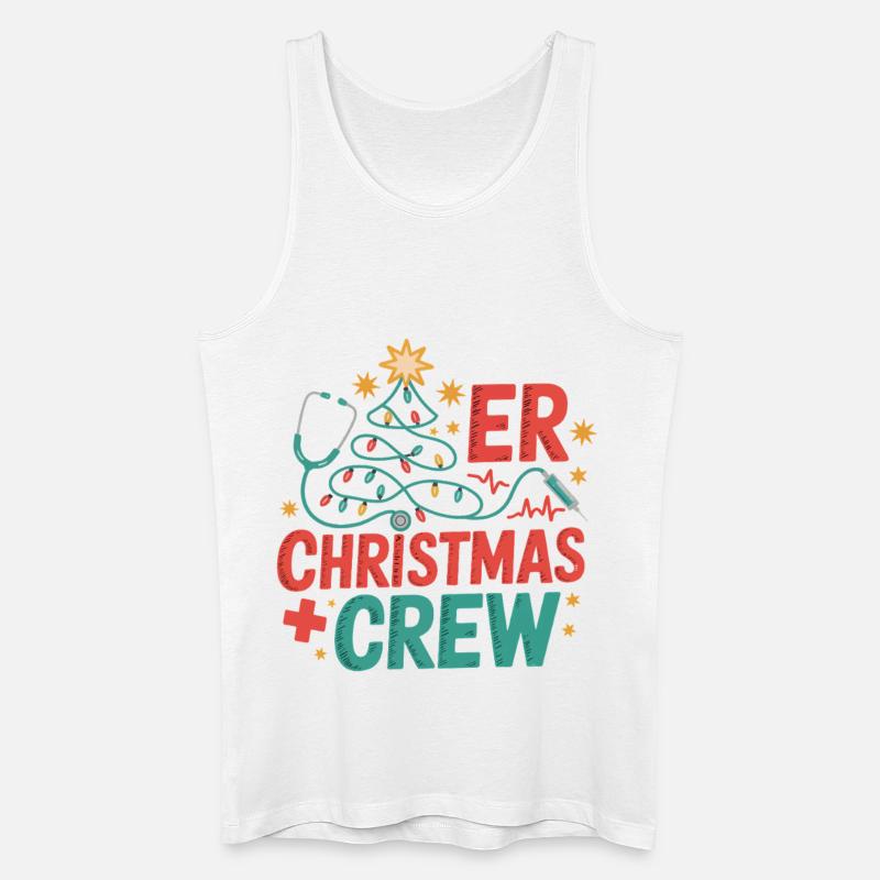 ER Weihnachts Crew - Männer Bio Tank Top - Weiß