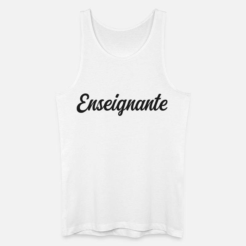 Bester Lehrer der Welt Schulbildung - Männer Bio Tank Top - Weiß