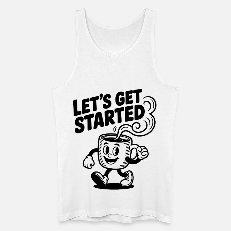 Let’s Get Started Kaffeetasse - Männer Bio Tank Top - Weiß