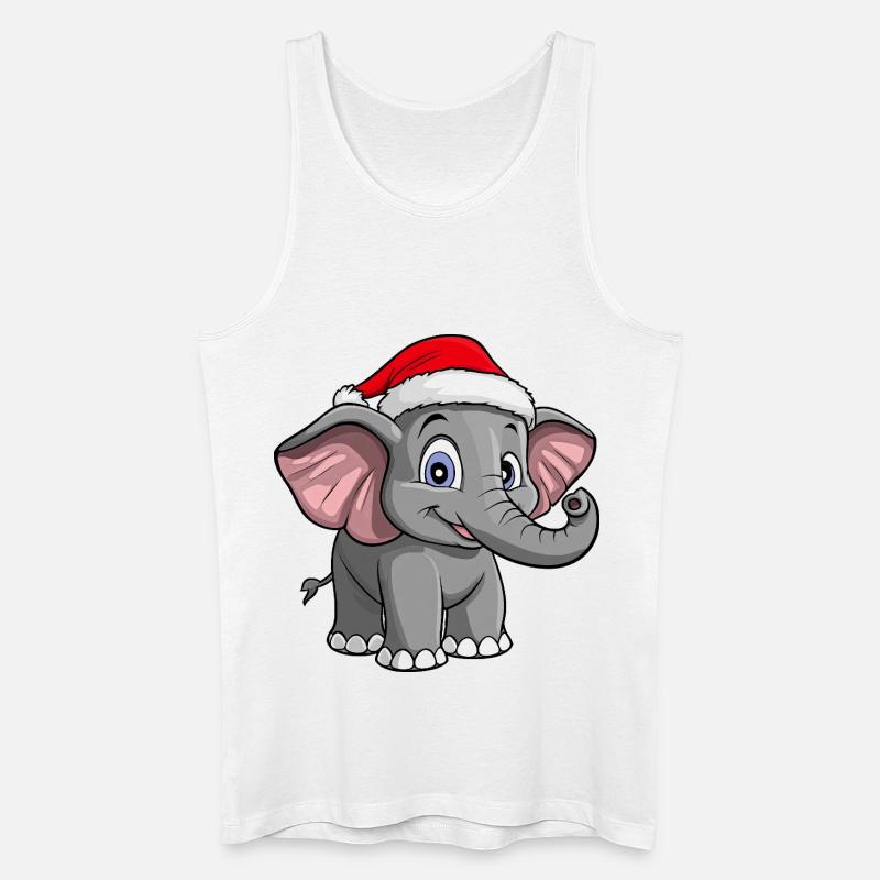 Elefanten Christmas - Männer Bio Tank Top - Weiß