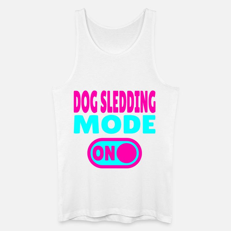 Dog Sledding Mode ON - Männer Bio Tank Top - Weiß