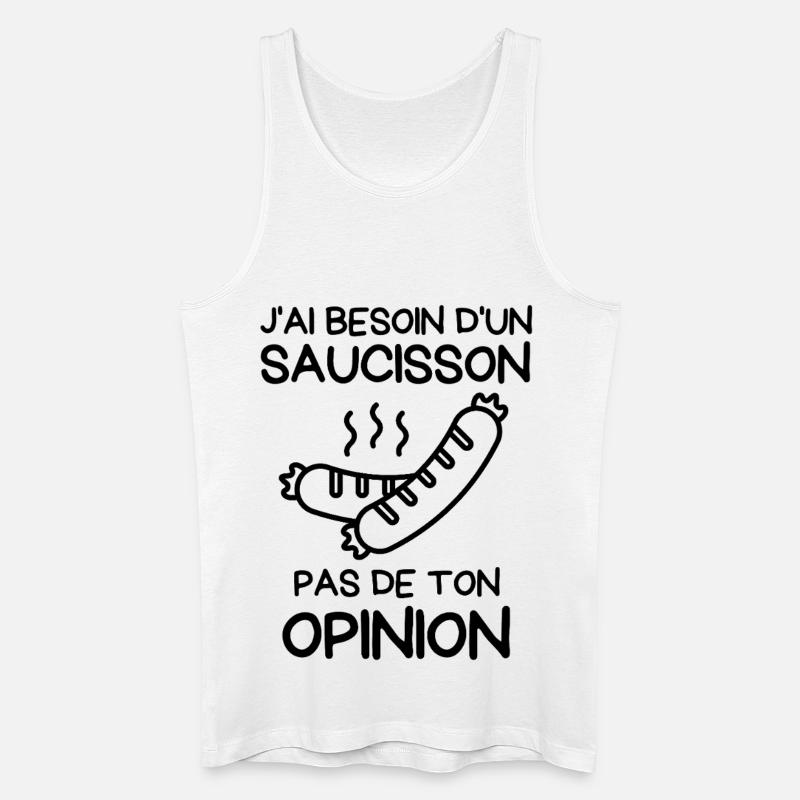 Brauchen Sie eine Wurst - Männer Bio Tank Top - Weiß