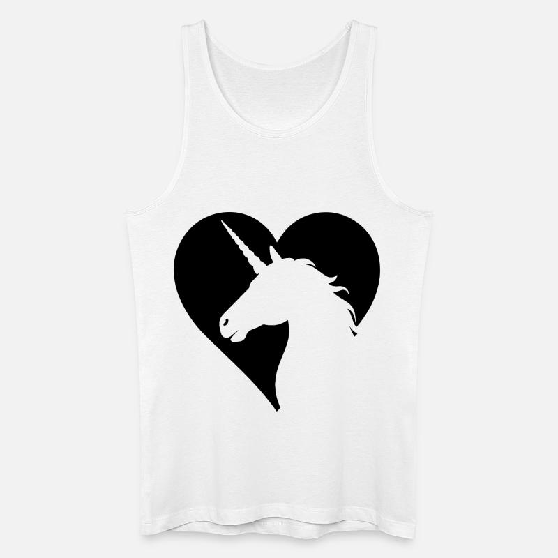 Niedliches Einhorn Magisch  - Männer Bio Tank Top - Weiß