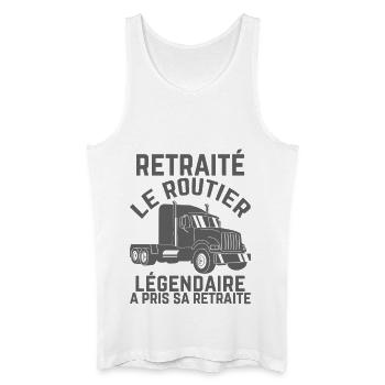 Legendärer pensionierter Lkw-Fahrer-Geschenk zum Karriereende - Männer Bio Tank Top - Weiß - Vorne