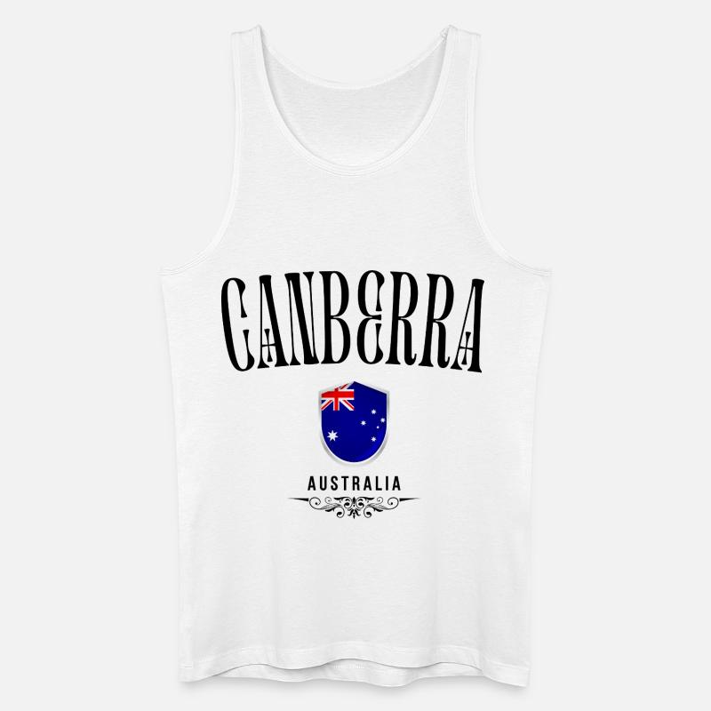 Souvenir Canberra, Canberra Australien - Männer Bio Tank Top - Weiß