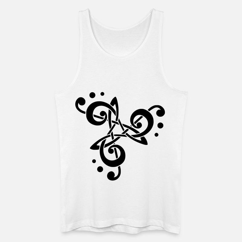 Musikalische Note in Triskelion - Männer Bio Tank Top - Weiß