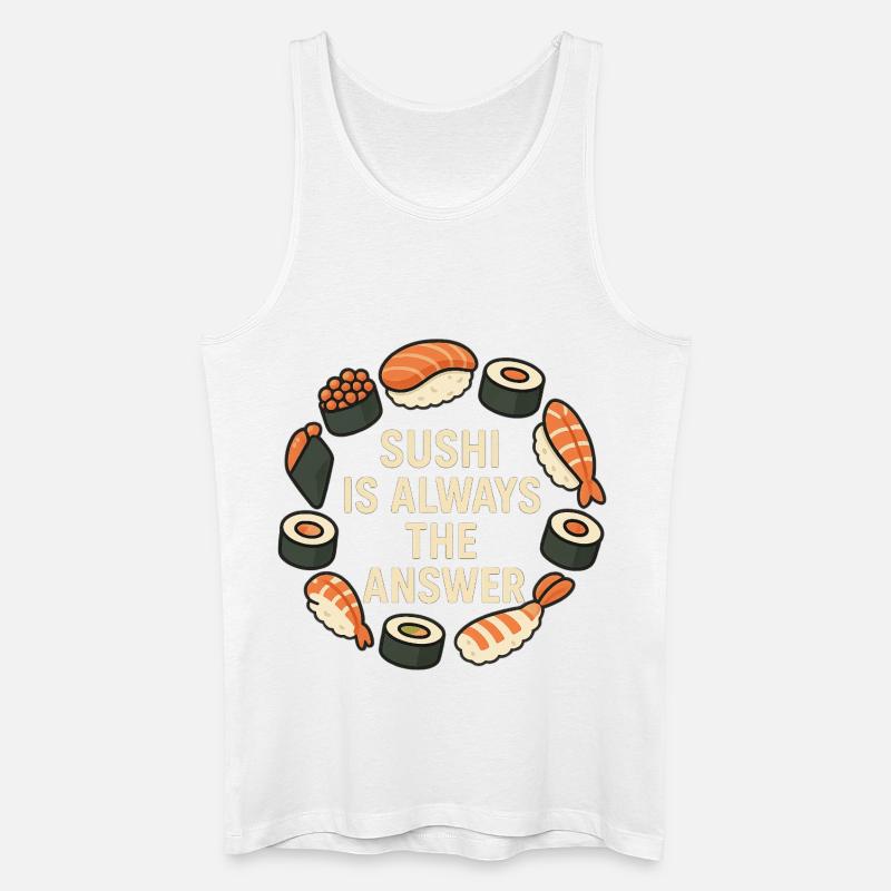 Le sushi est toujours la solution - Débardeur bio Homme - blanc