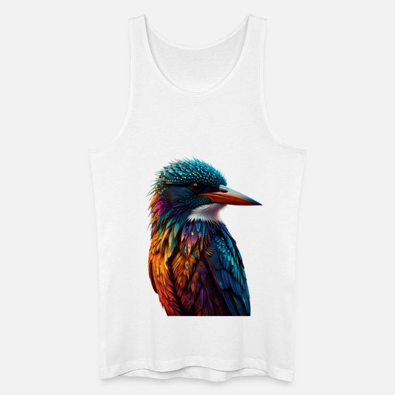Bunter Eisvogel Farbenspiel - Männer Bio Tank Top - Weiß