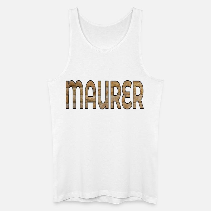 BRICKLAYER BUILDING BRICKS - Men’s Organic Tank Top - white