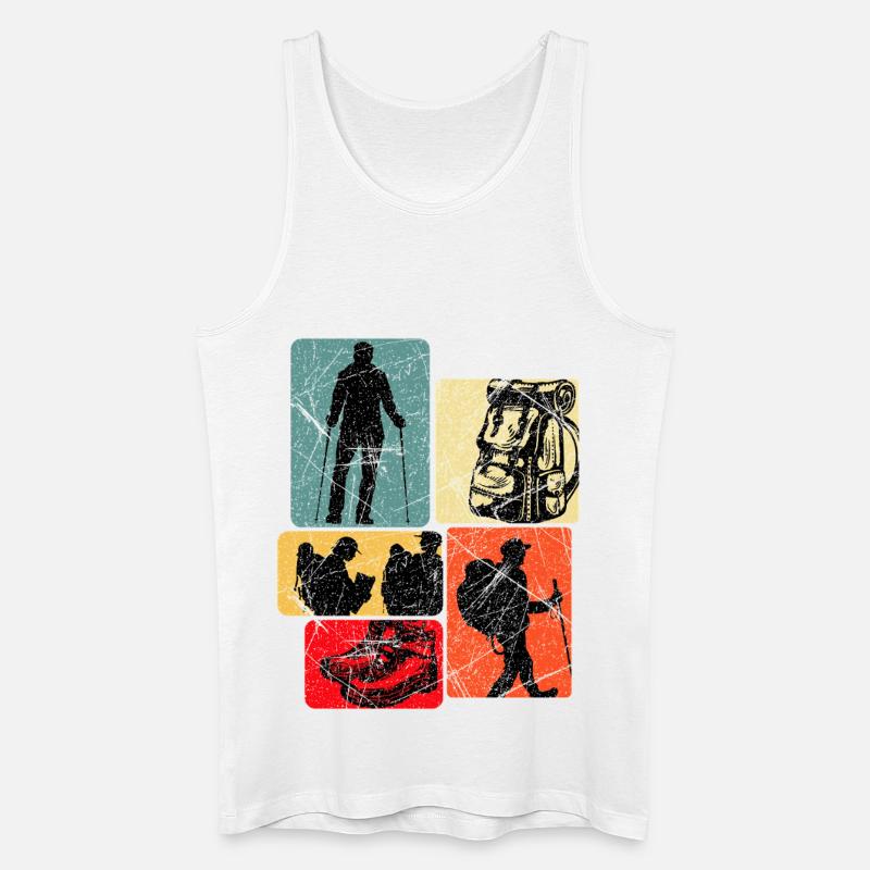 Wanderpfad Collage - Männer Bio Tank Top - Weiß