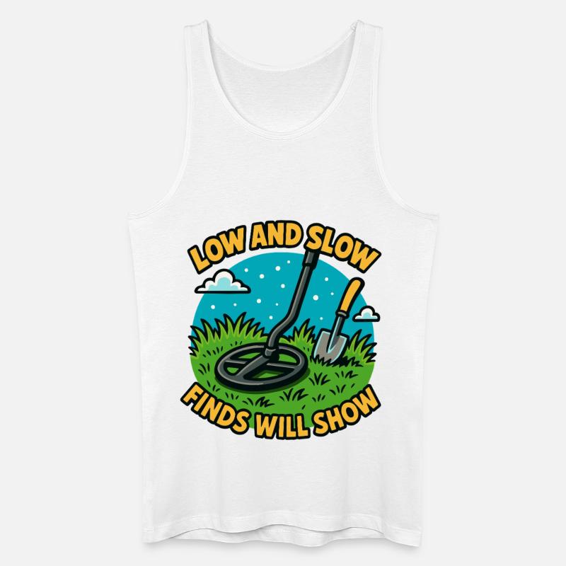 Niedrige und langsame Funde zeigen Metallerkennung - Männer Bio Tank Top - Weiß