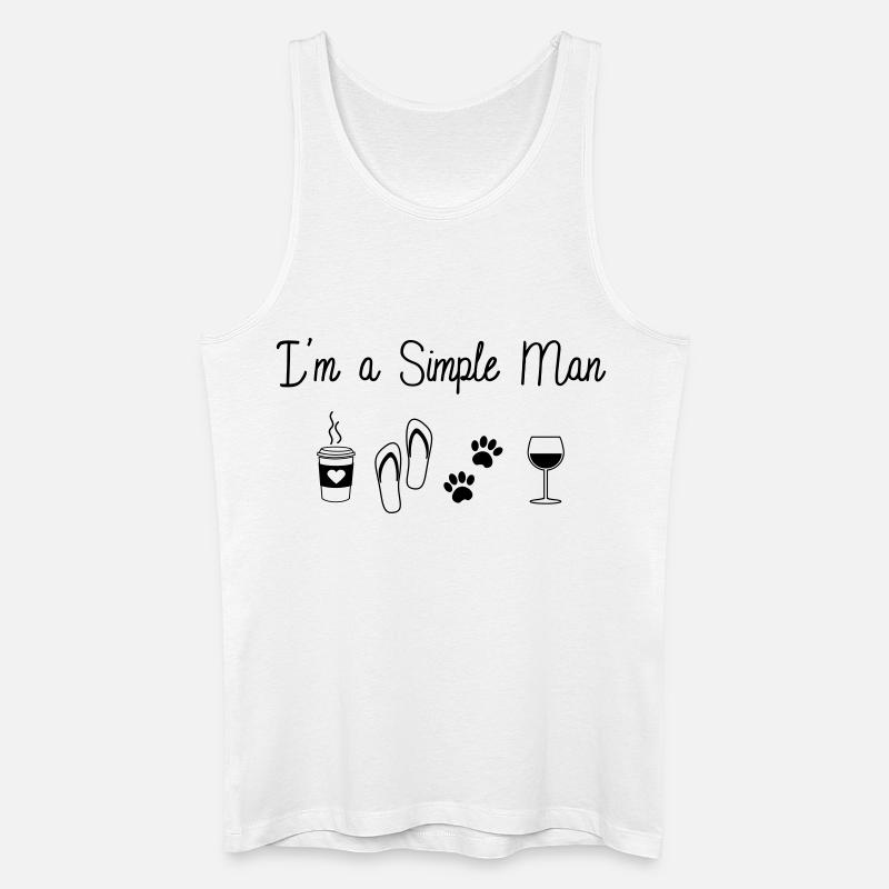 Simple Man - Männer Bio Tank Top - Weiß