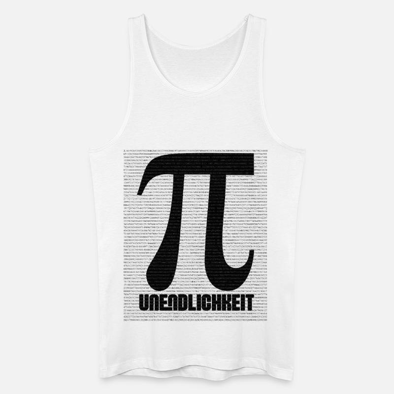 Pi Zeichen aus Zahlenmuster - Männer Bio Tank Top - Weiß