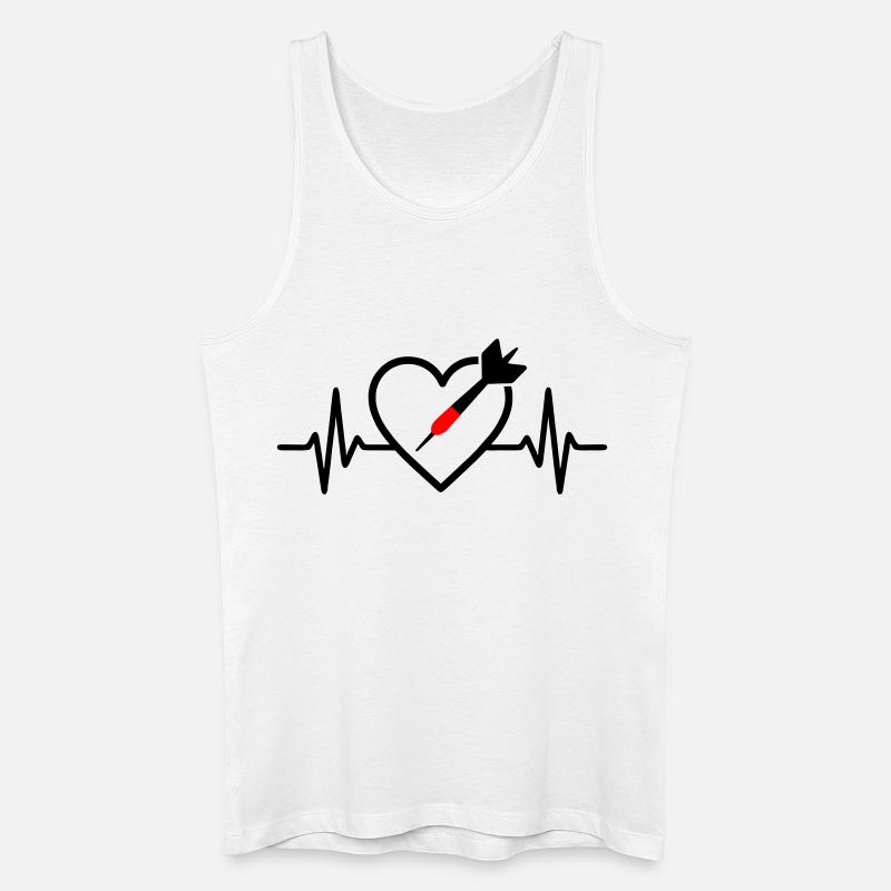 Herz Darts – Leidenschaft Präzision - Männer Bio Tank Top - Weiß
