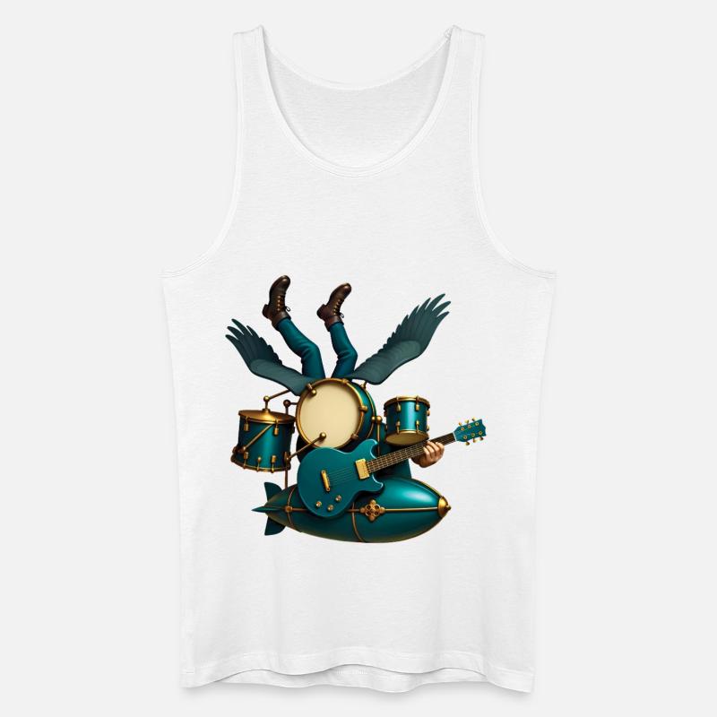 ZEPPELIN BAND – Ton & Bild - Männer Bio Tank Top - Weiß